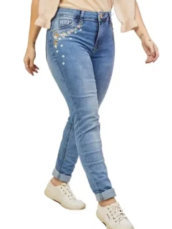 Calça Jeans bordada