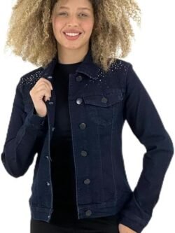 Jaqueta Jeans com Strass